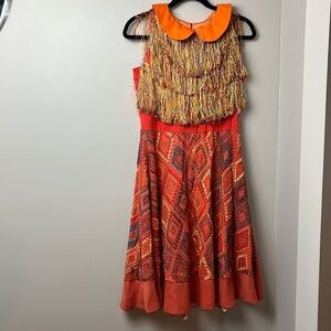 Nikolia fringe embroidered dress